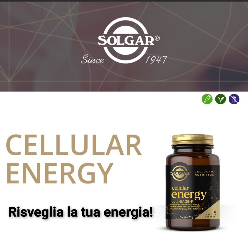 Cellular Energy Solgar integratore alimentare in farmacia pelizzo a udine