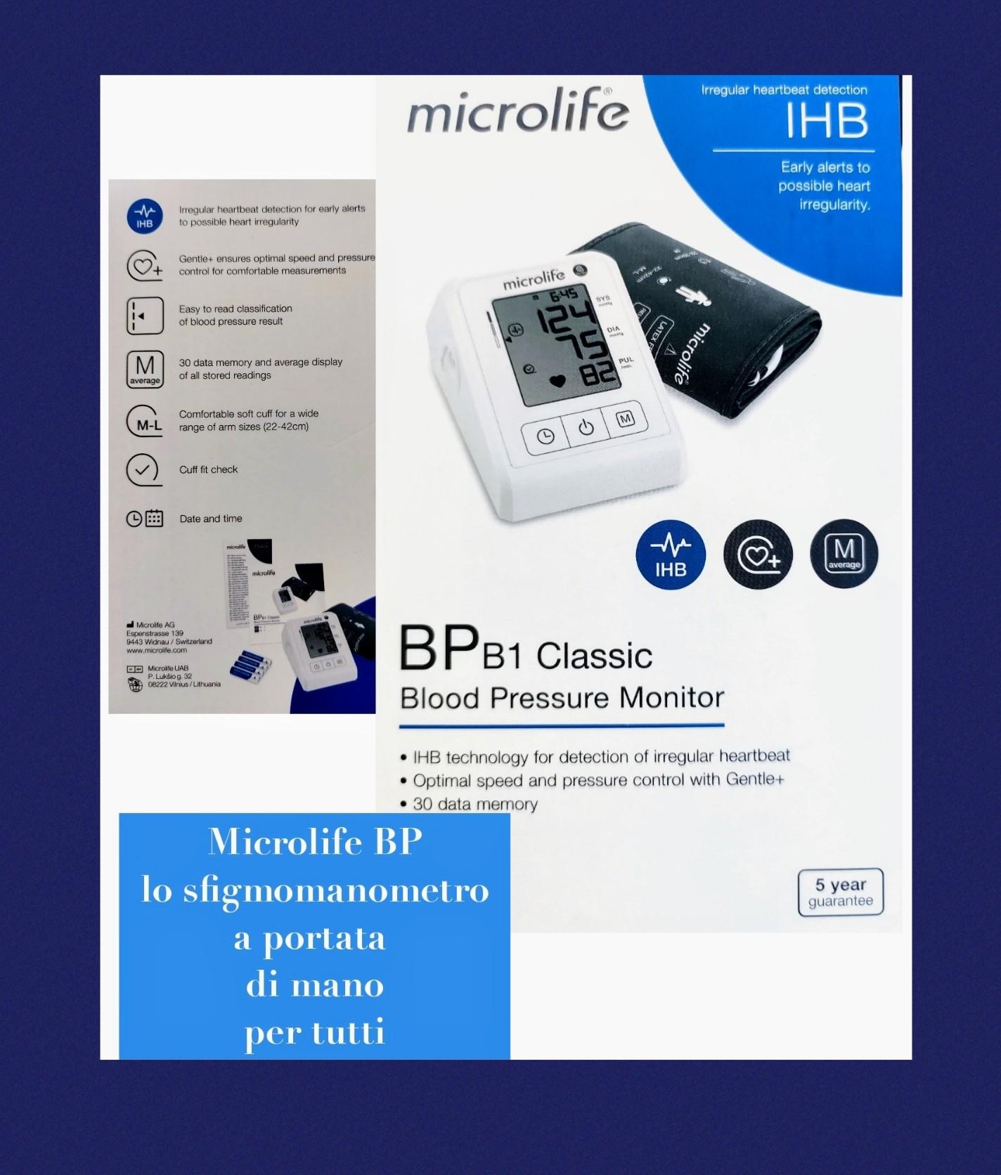 microlife misuratore di pressione bp classic